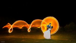 Lightpainting mariage